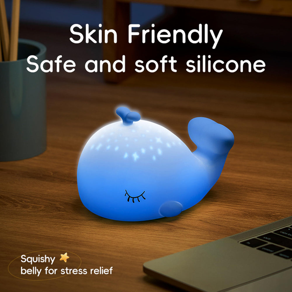 Myratts Whale Night Light features a 30-minute timer for peaceful evenings.