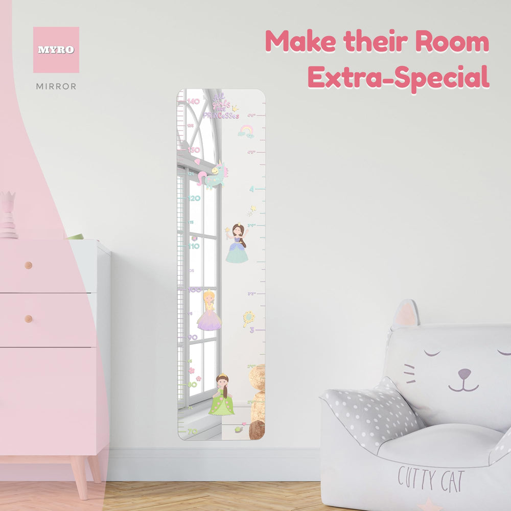 MYRO Mirror nursery and playroom decor-friendly height chart
