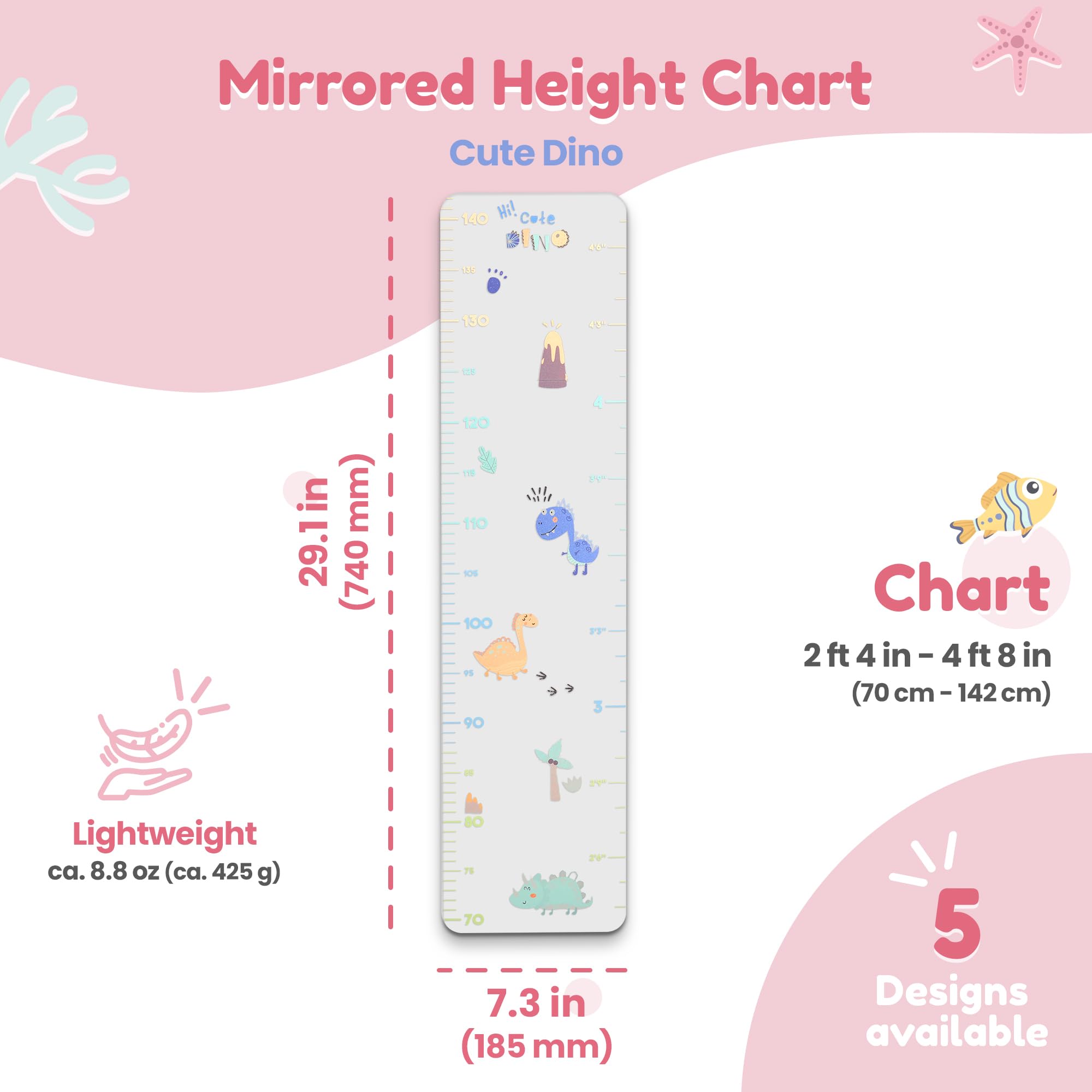 MYRO Mirror shatterproof acrylic panel – safe, durable surface for kids' spaces.