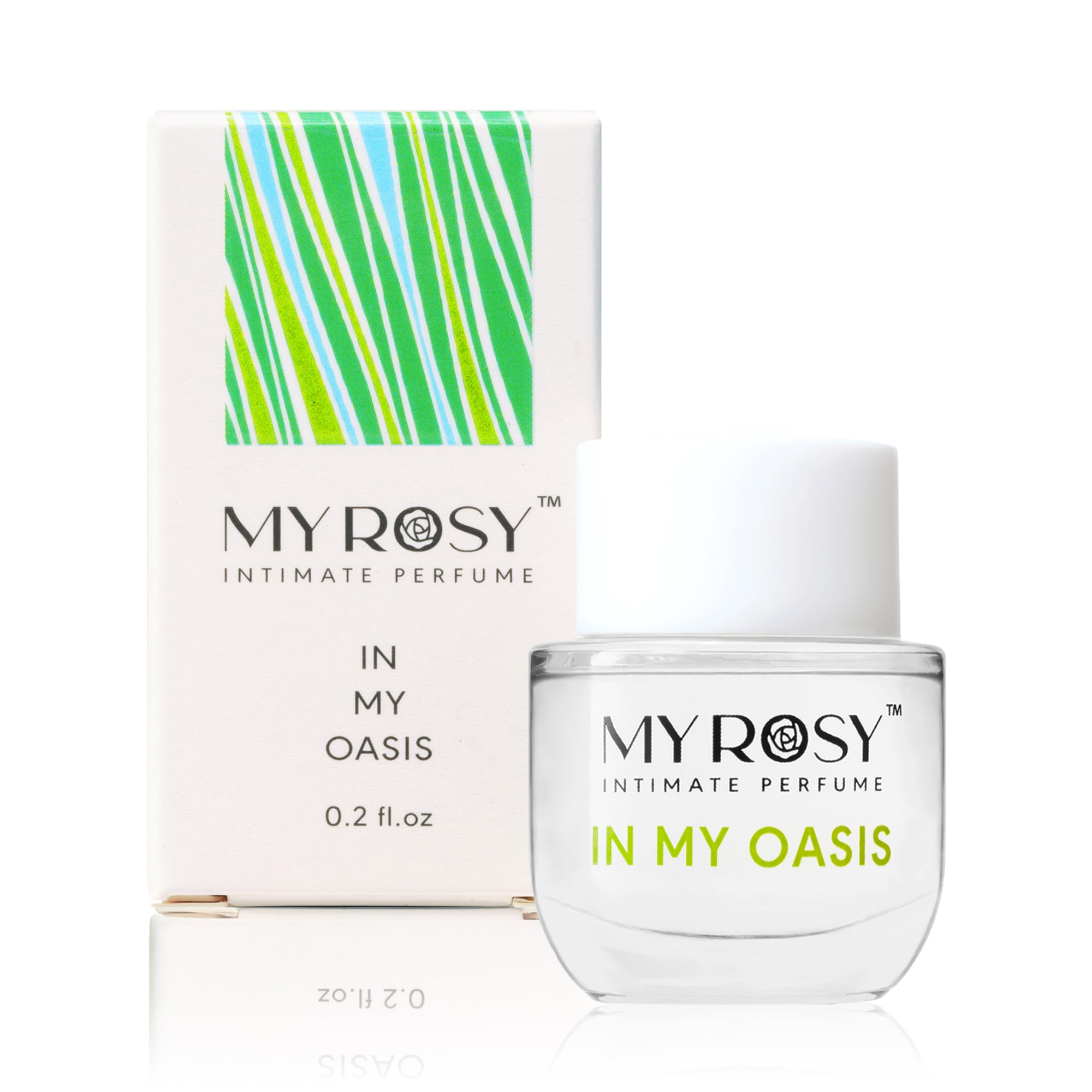 MYROSY In My Oasis packaging close-up signaling dermatologist-approved quality