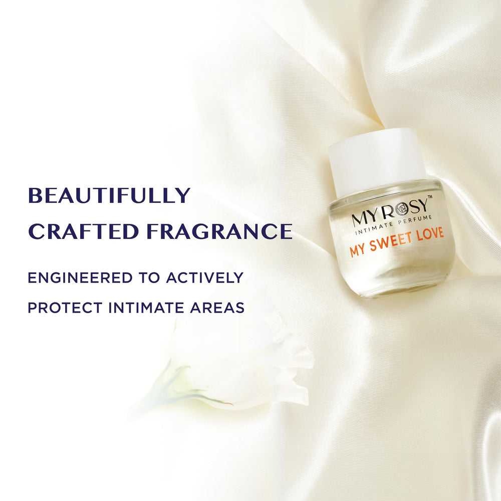 MYROSY My Sweet Love scent notes featuring peach, violet, orchid for feminine appeal