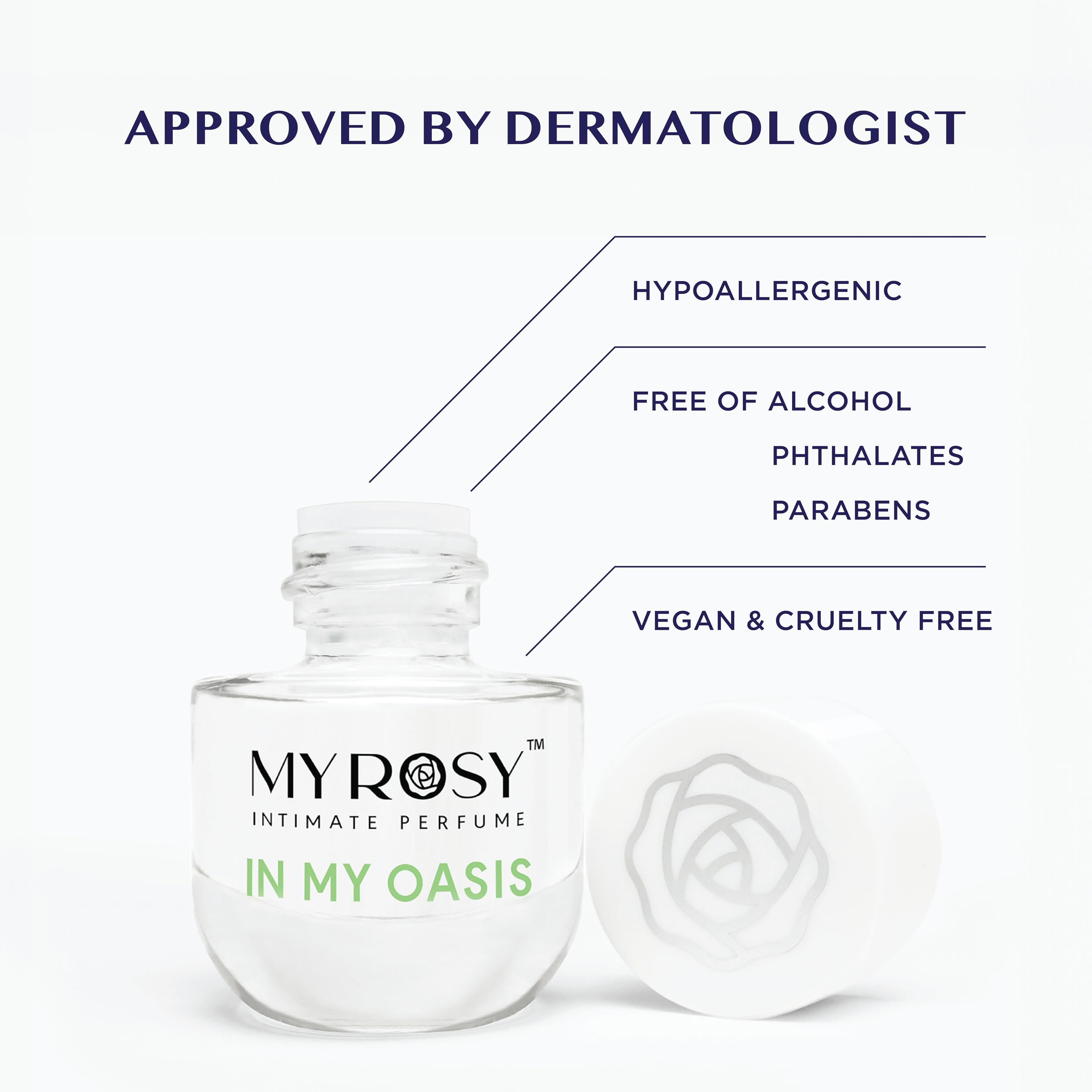 MYROSY Travel-friendly bottle shown for on-the-go freshening