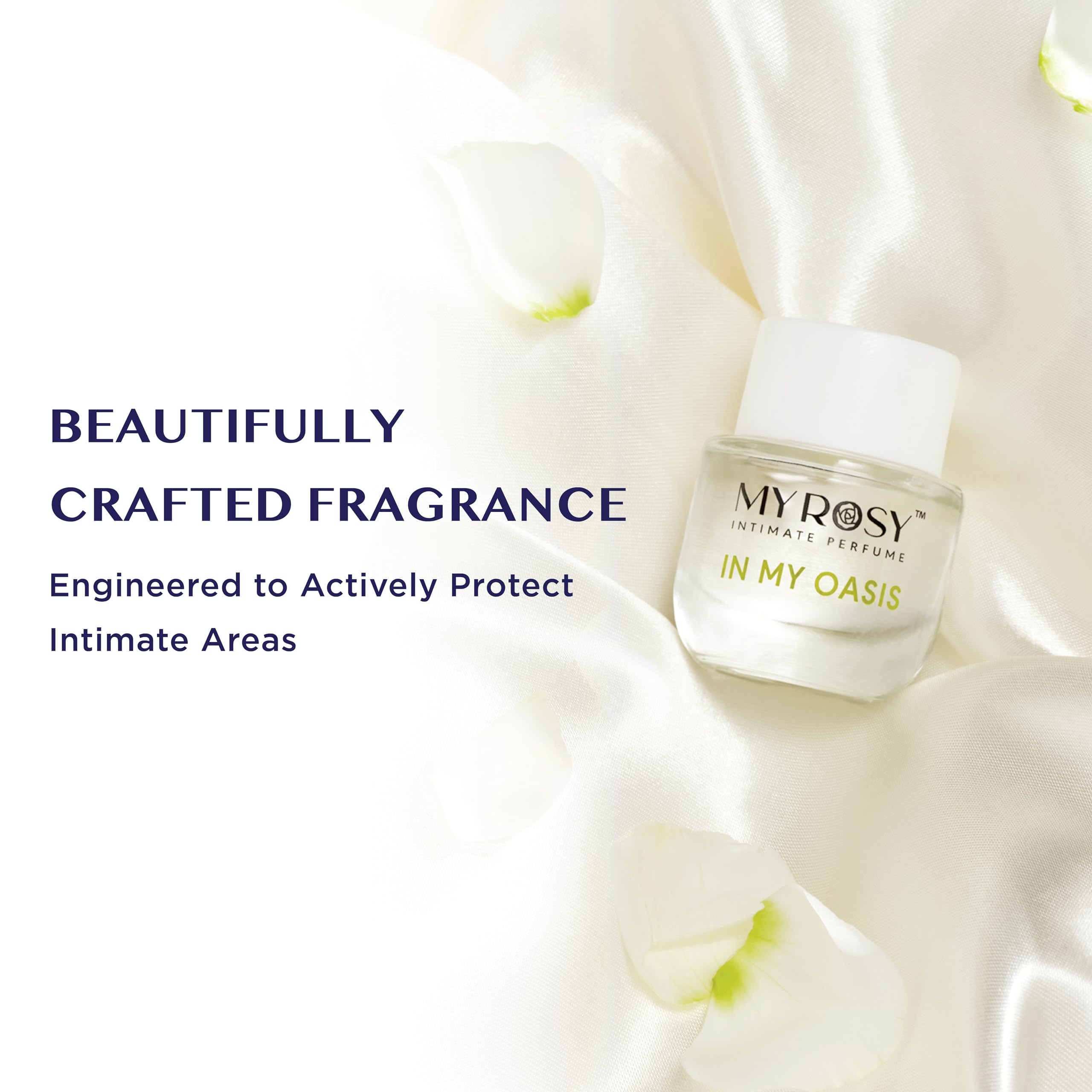 MYROSY Deodorizing oil drop near underwear liner suggests gentle application