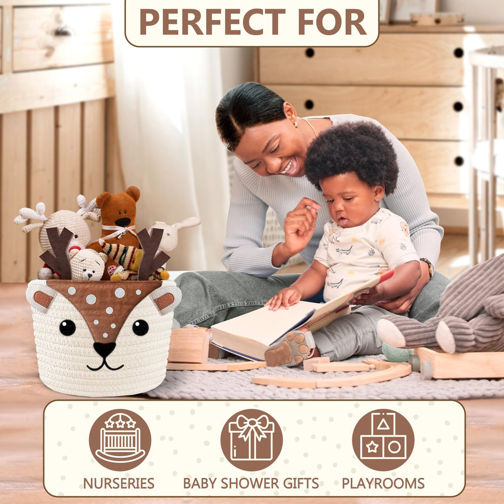MYS HOMESTYLE Nursery storage for diapers and wipes keeps essentials organized.