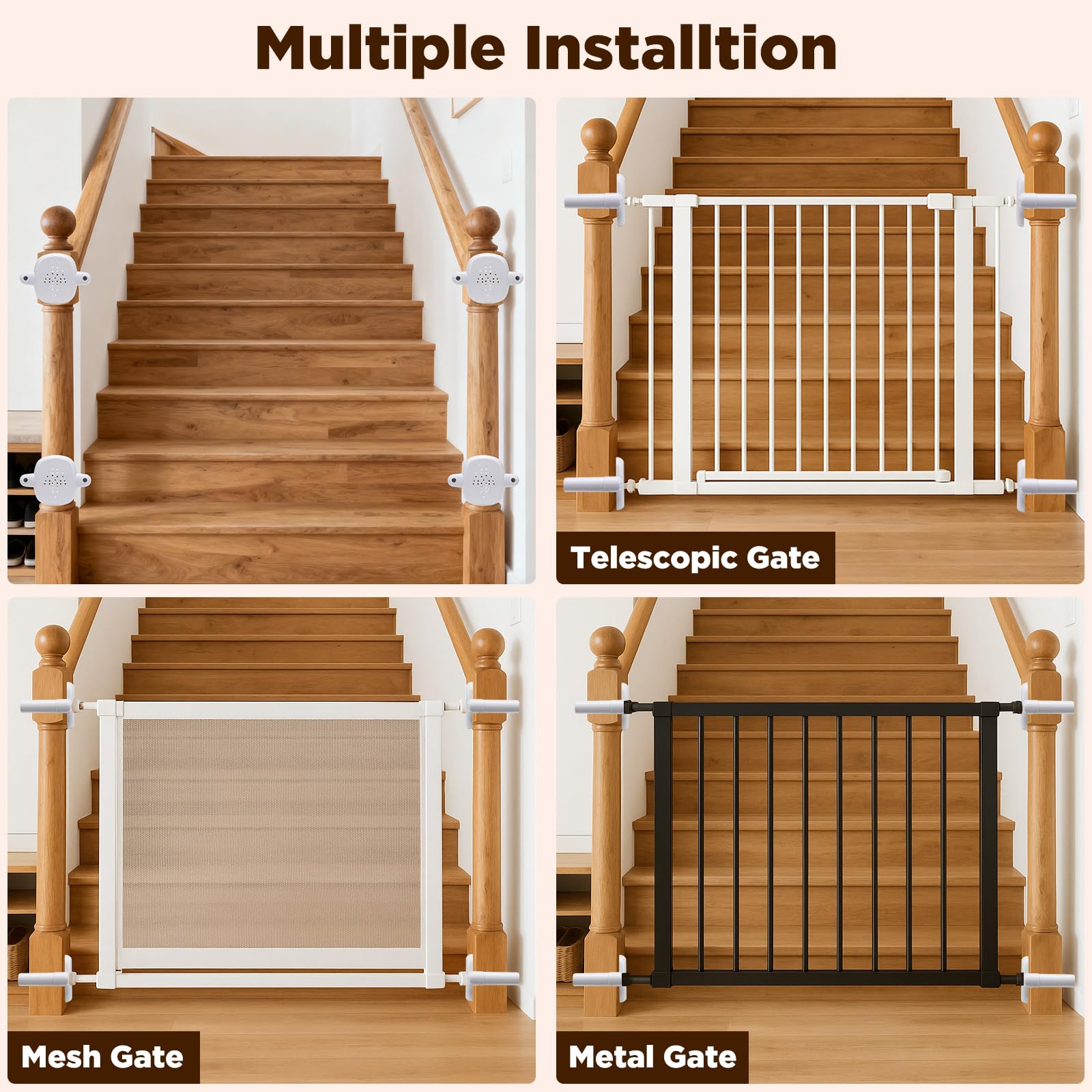 Mystarry banister adapter for round posts ensures versatile post compatibility.
