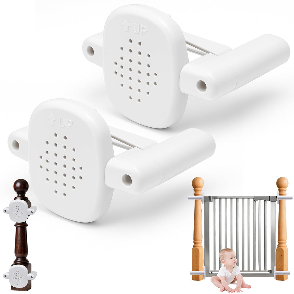 Mystarry banister adapter two pcs enables secure no drill gate mounting.