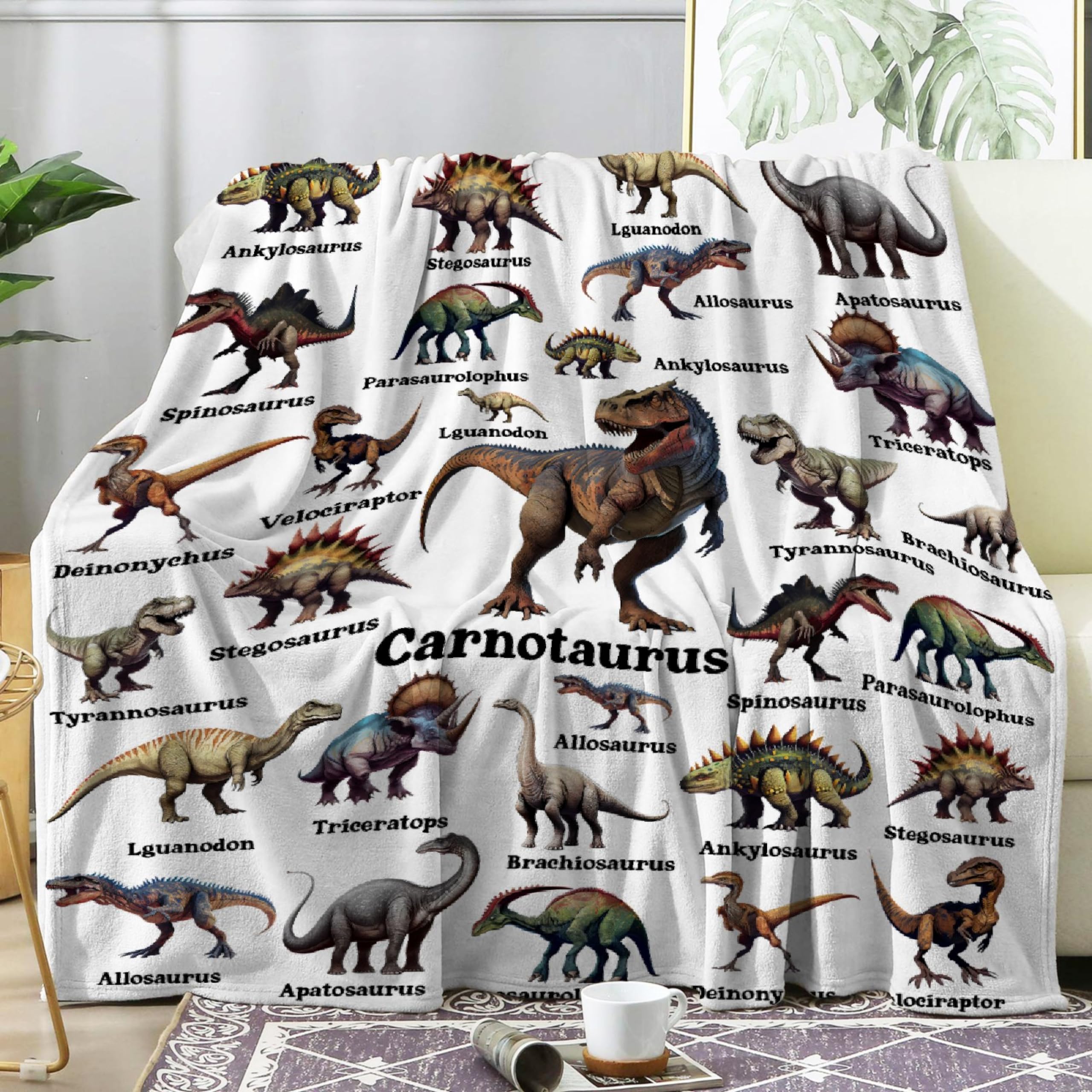 MYSTCOVER dinosaur blanket 40x30 is ideal for toddlers.