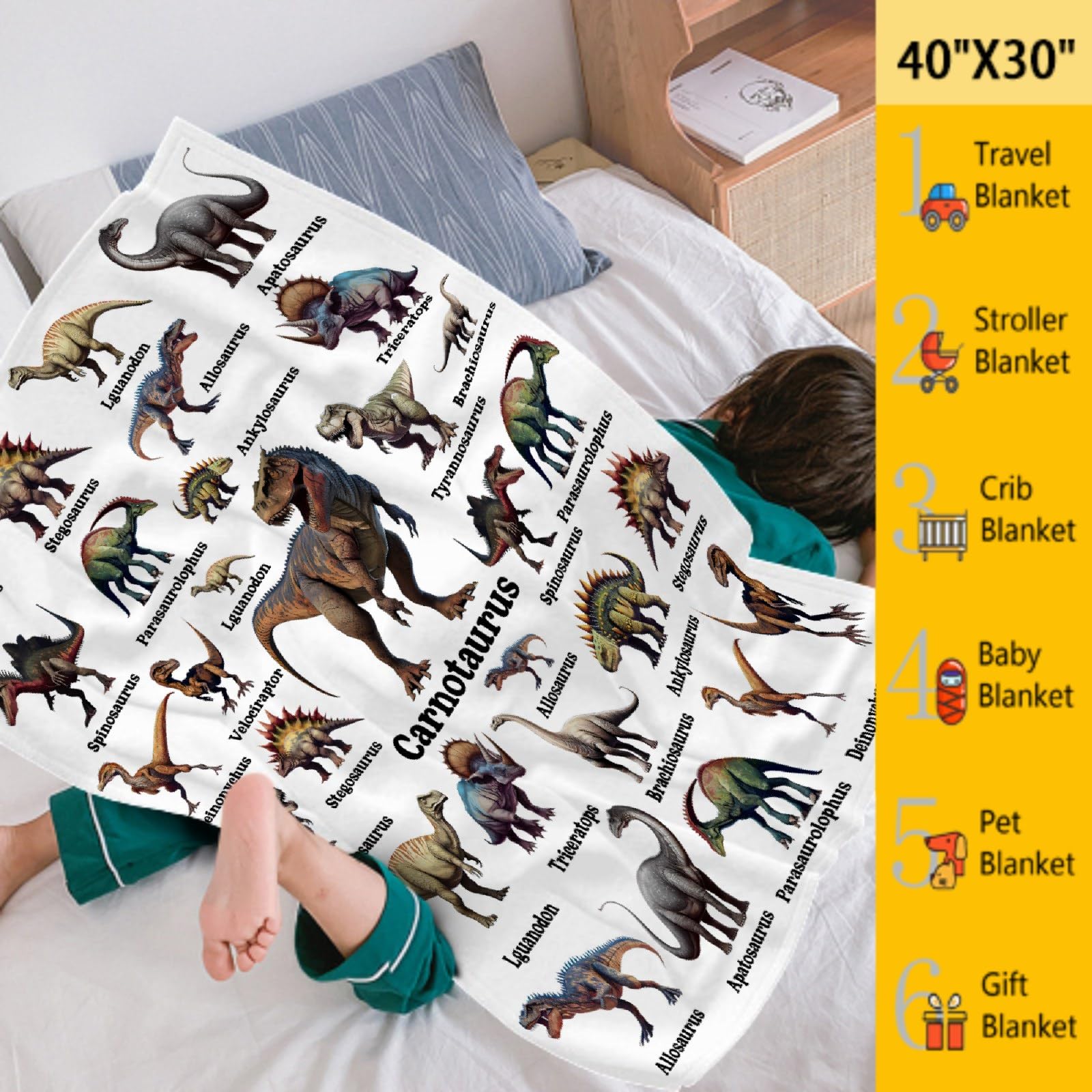 MYSTCOVER dinosaur blanket makes a gift idea for birthdays and holidays.