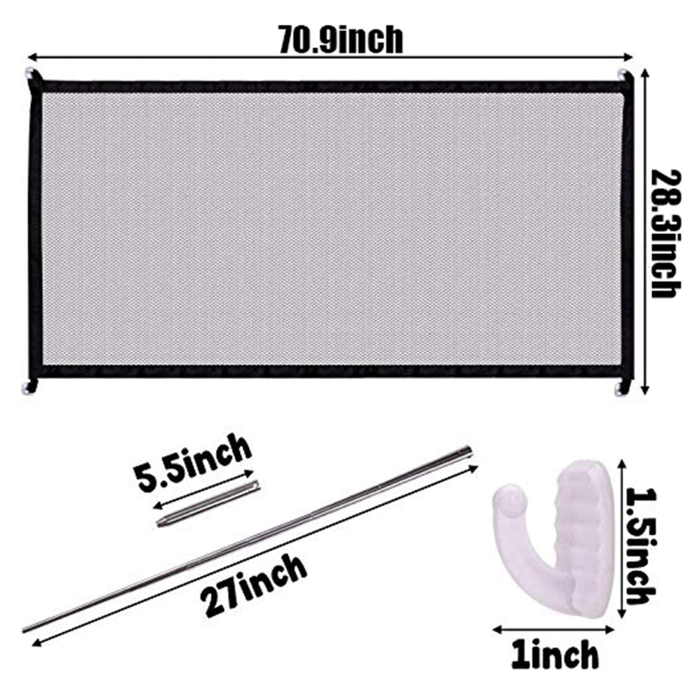 MyTickles Mesh Gate flexible width controls entry with visibility.
