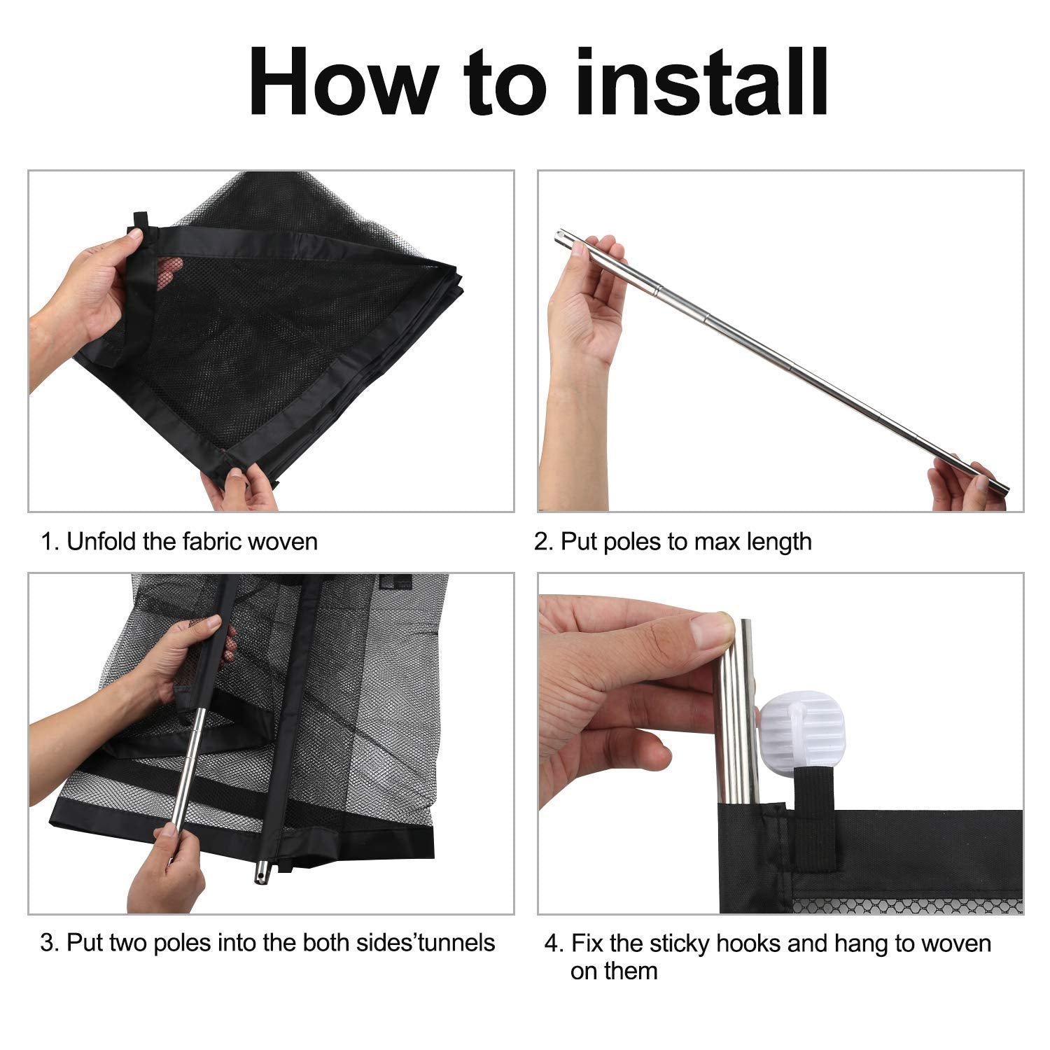 MyTickles Sticky Hooks install quickly without tools for secure mounting.