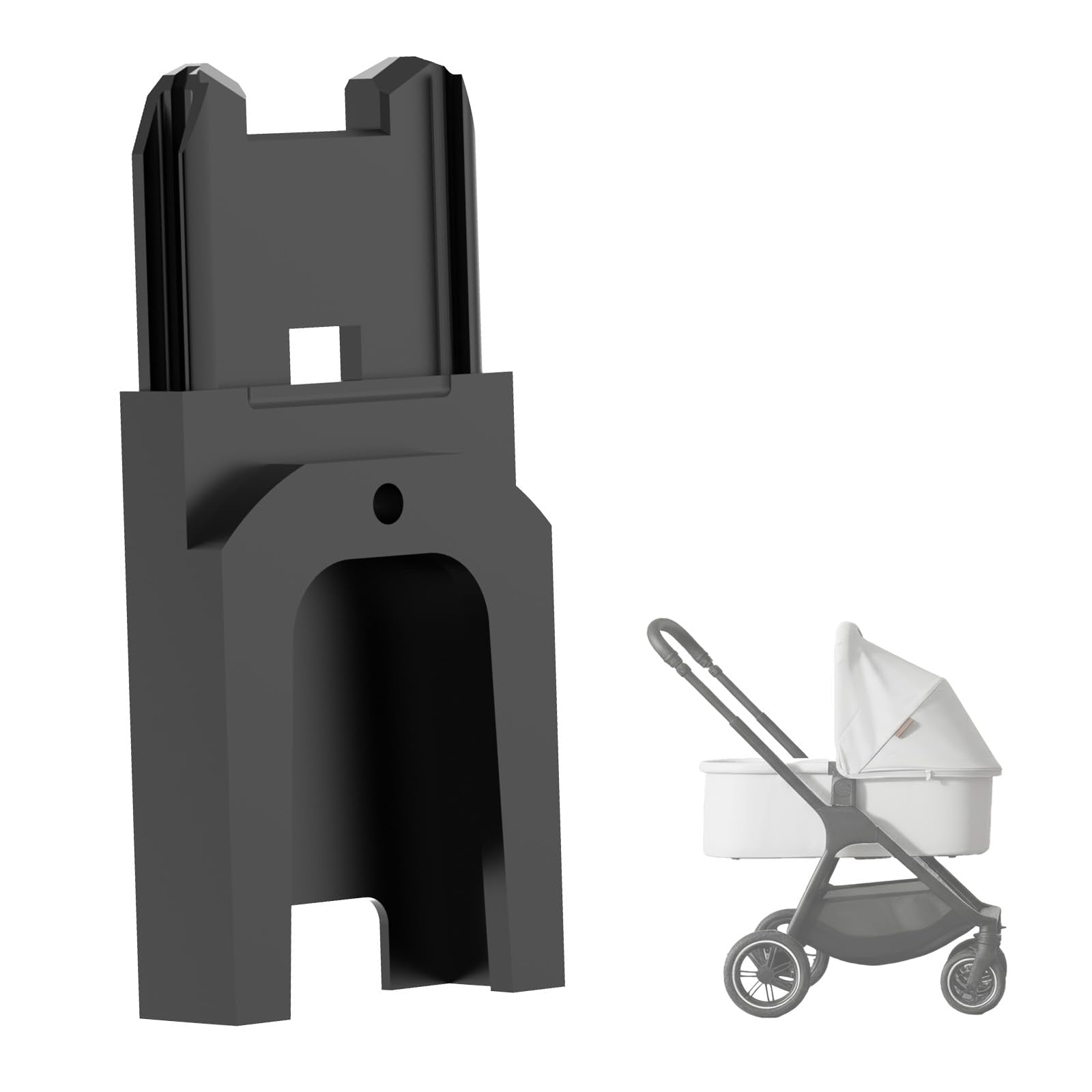 Myusya 2-pack connector provides quick, secure Uppababy bassinet attachment.