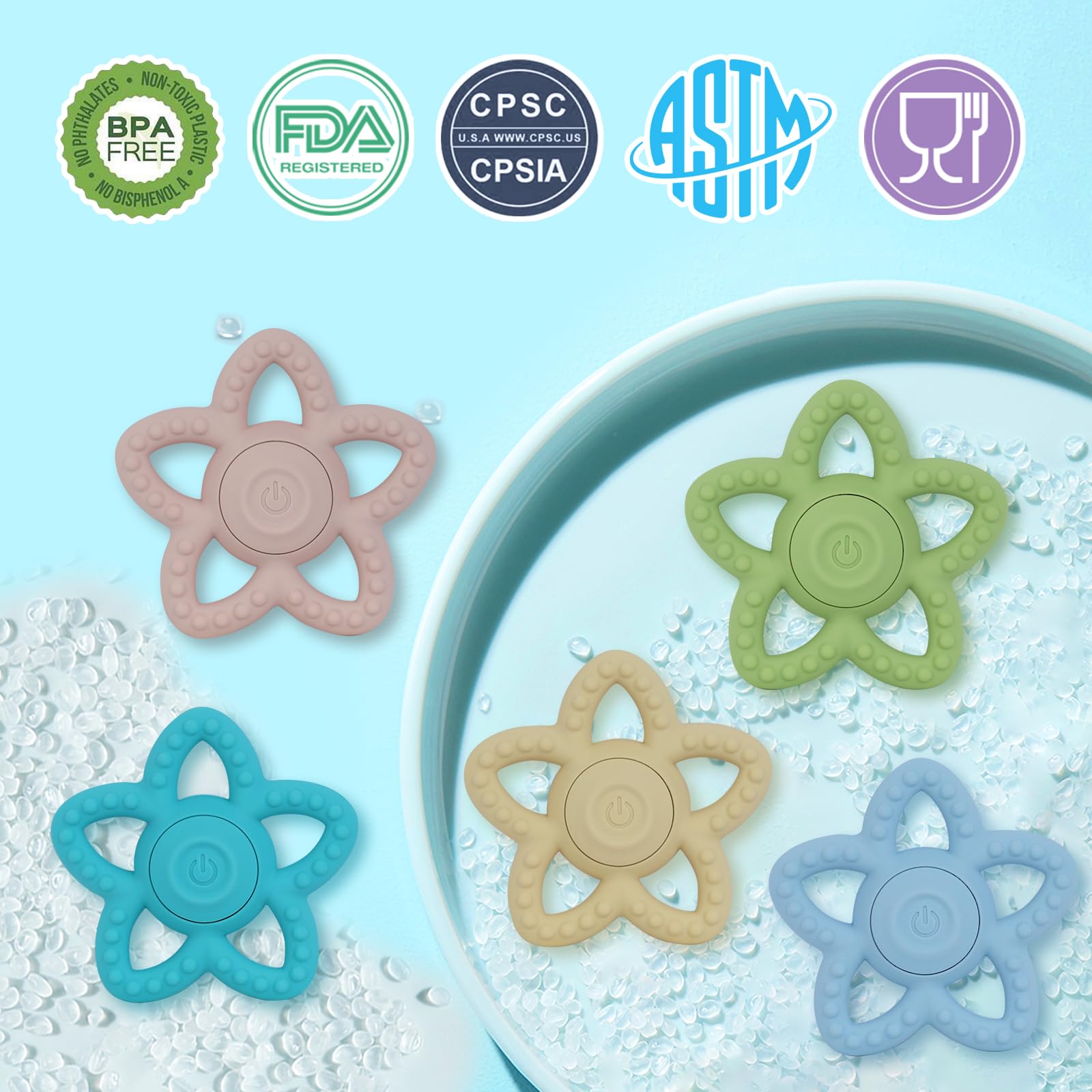 Myvikcar easy-clean silicone surface simplifies cleaning after teething sessions