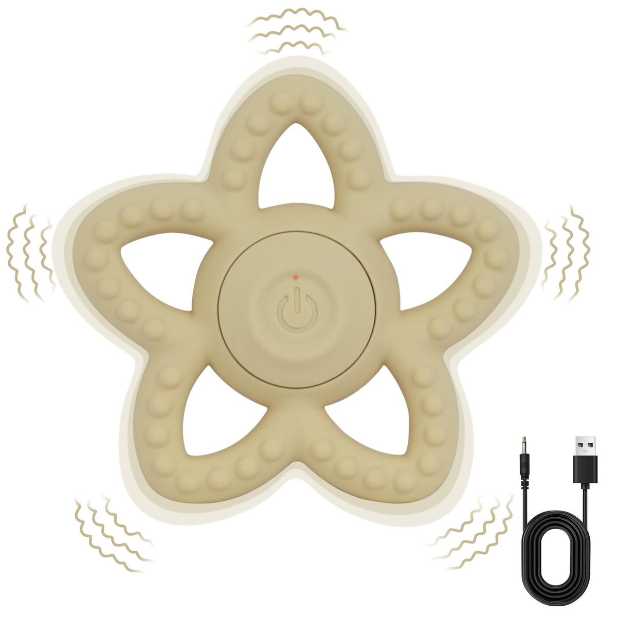 Myvikcar vibrating sensory chew toy star; soothing teething and calm exploration.