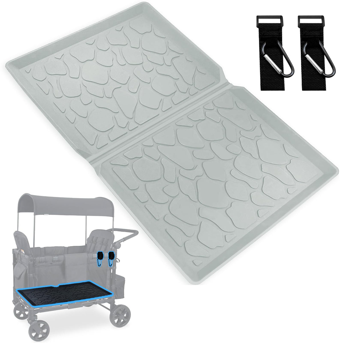 Myvikcar W2 all-weather mat grey, closed view with snug wagon fit