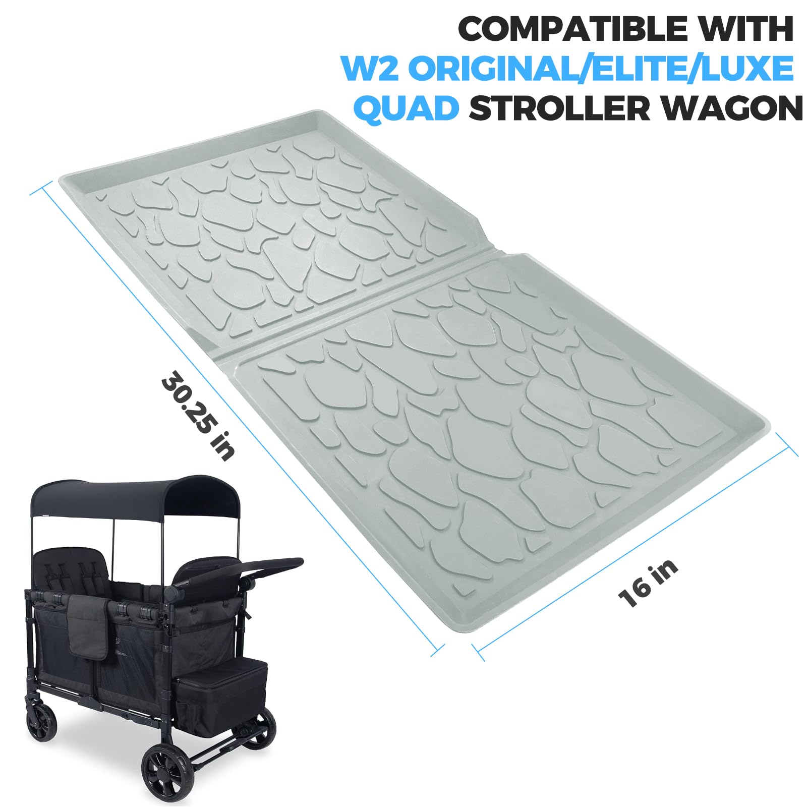 Myvikcar W2 mat inside wagon ready for quick cleaning after outdoor trips