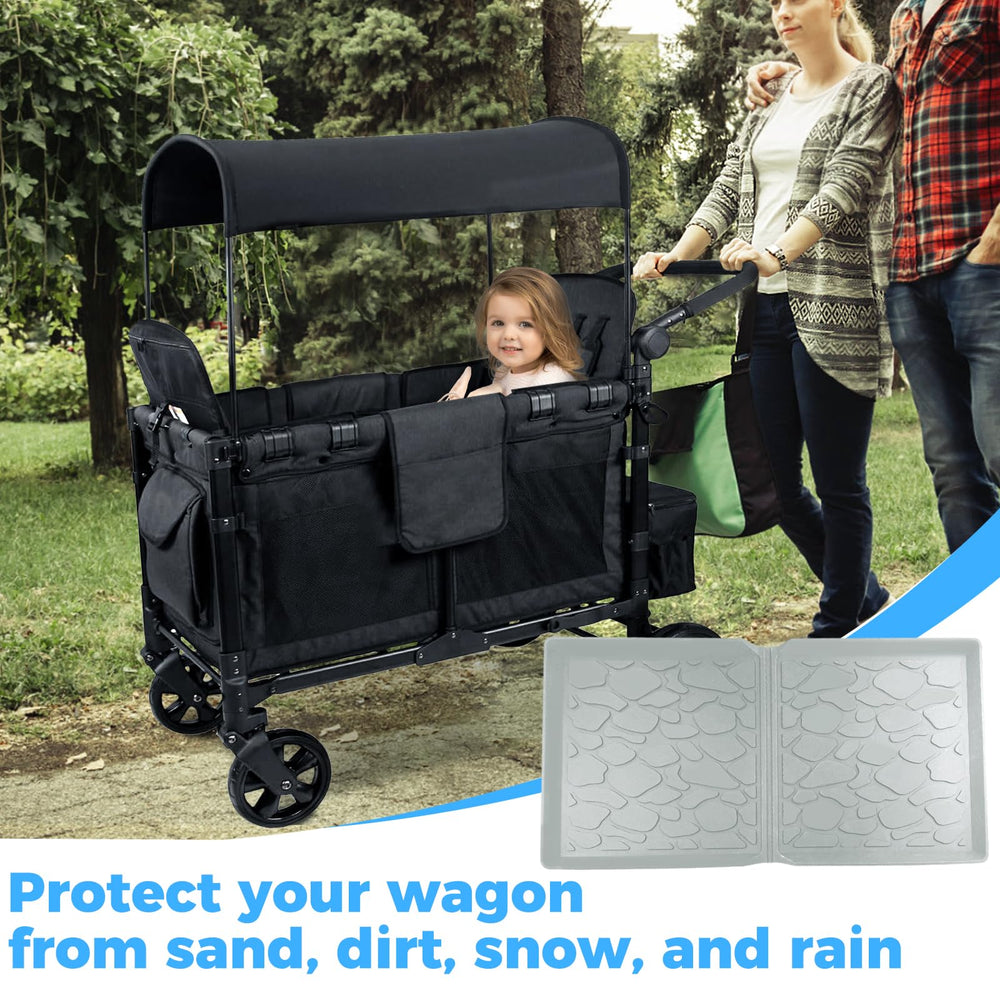 Wonderfold W2 compatibility label demonstrates fit with W2 wagons