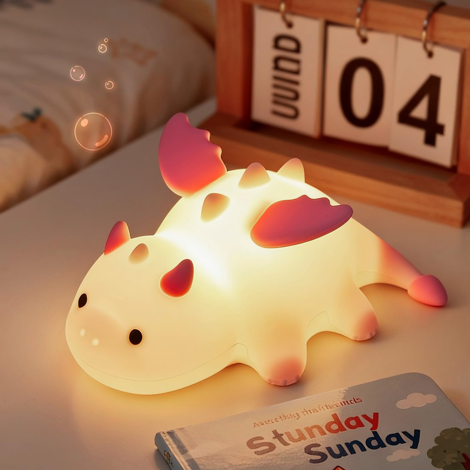 Myzztek portable dinosaur lamp ideal for bedroom, living room, nursery