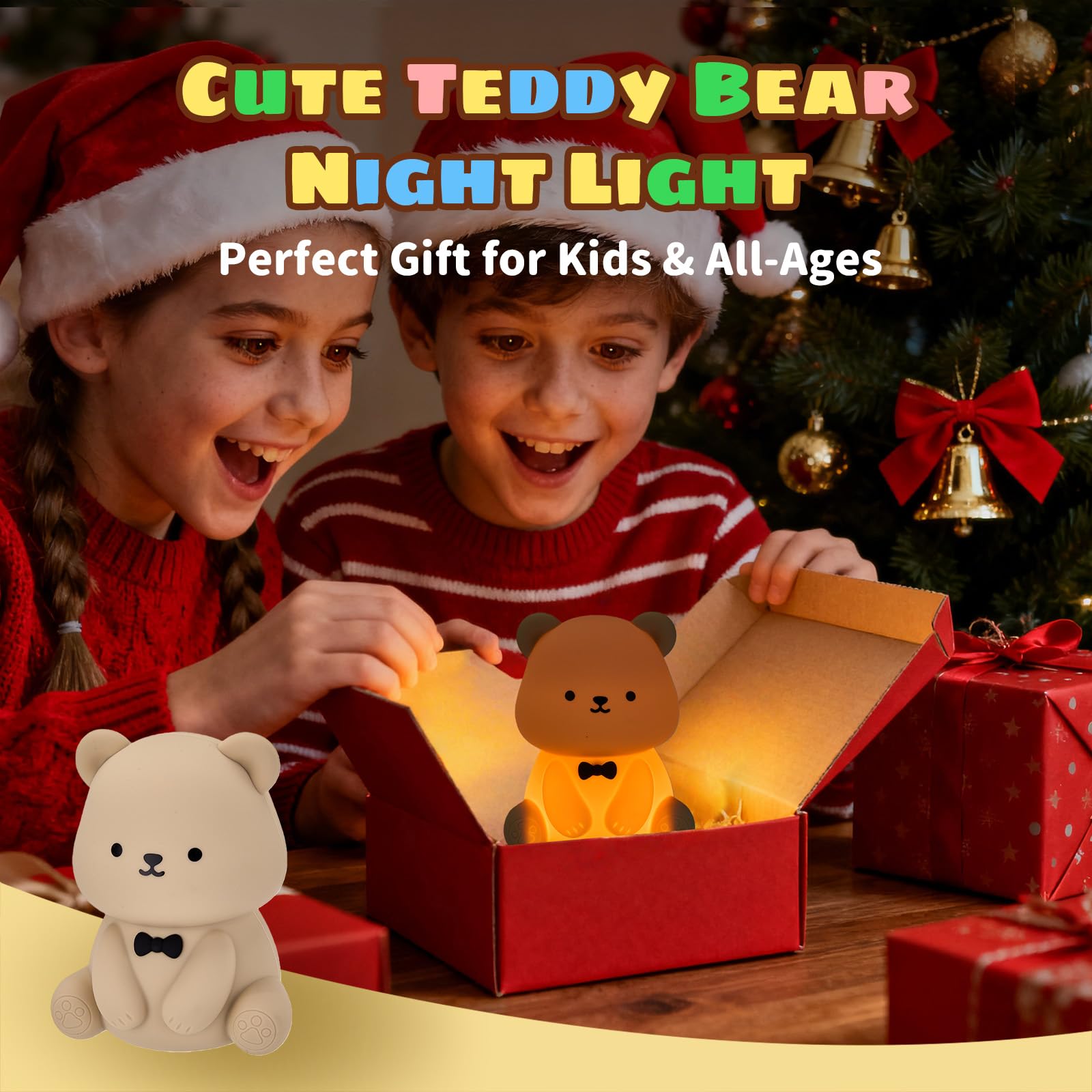 Myzztek Teddy Bear Lamp portable companion for travel, nursery, and living spaces
