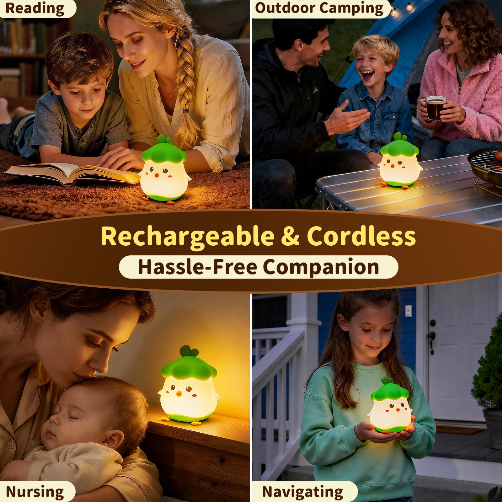 Myzztek Veggie Chick Lamp silicone material for safe soft touch