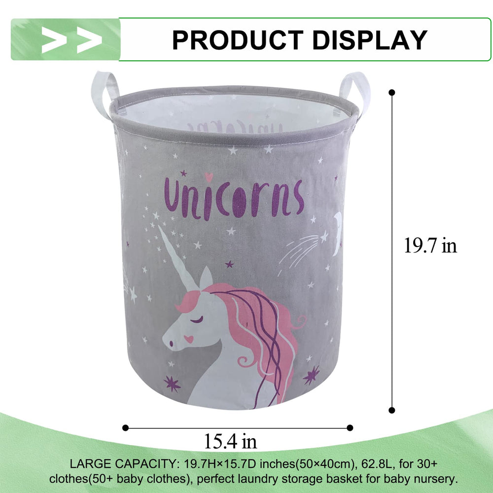 Mziart collapsible bin with large capacity stores laundry or toys neatly