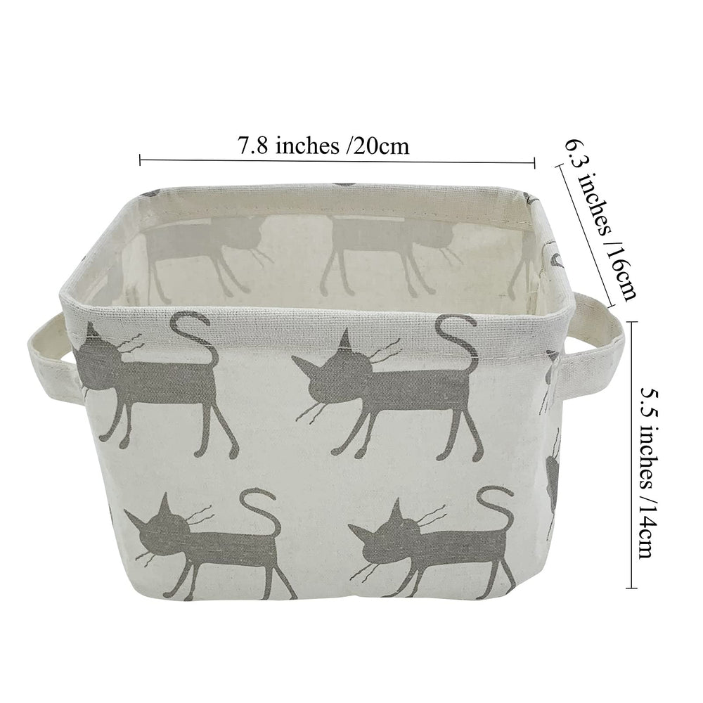 Mziart collapsible storage basket folds flat to save space when not in use.