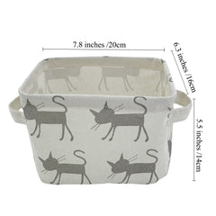 Mziart collapsible storage basket folds flat to save space when not in use.