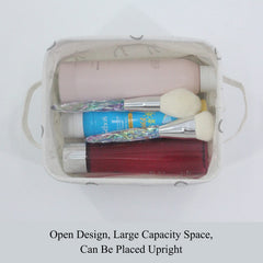 Mziart cotton linen material basket with waterproof back keeps items clean and tidy.