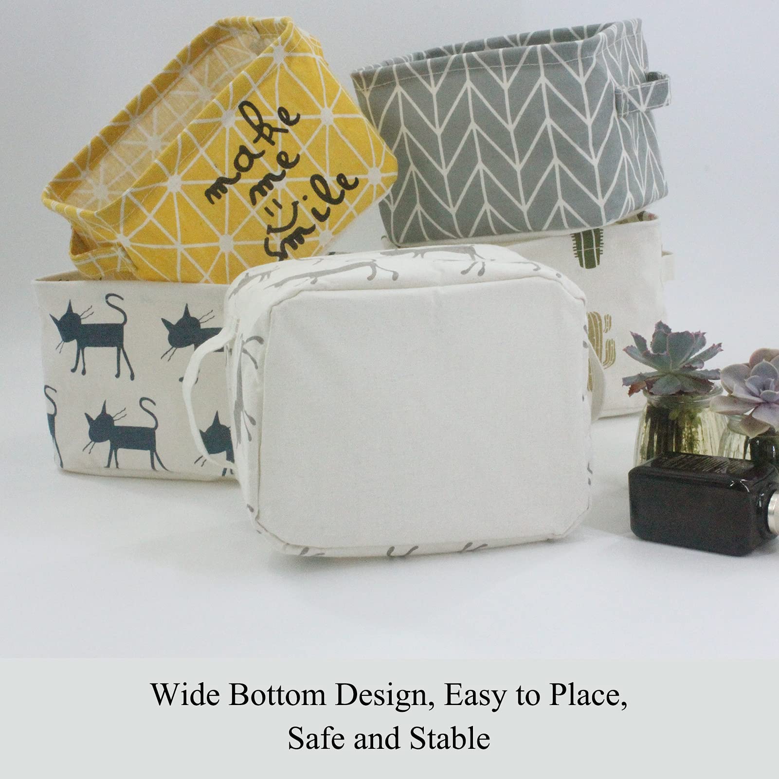 Mziart desk storage basket ideal for makeup and lotions.