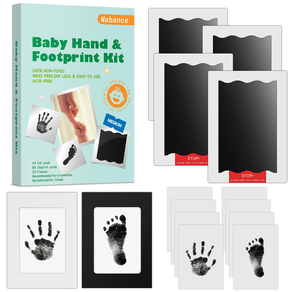 Nabance inkless handprint kit offers mess-free, safe capture of your newborn's tiny hand.