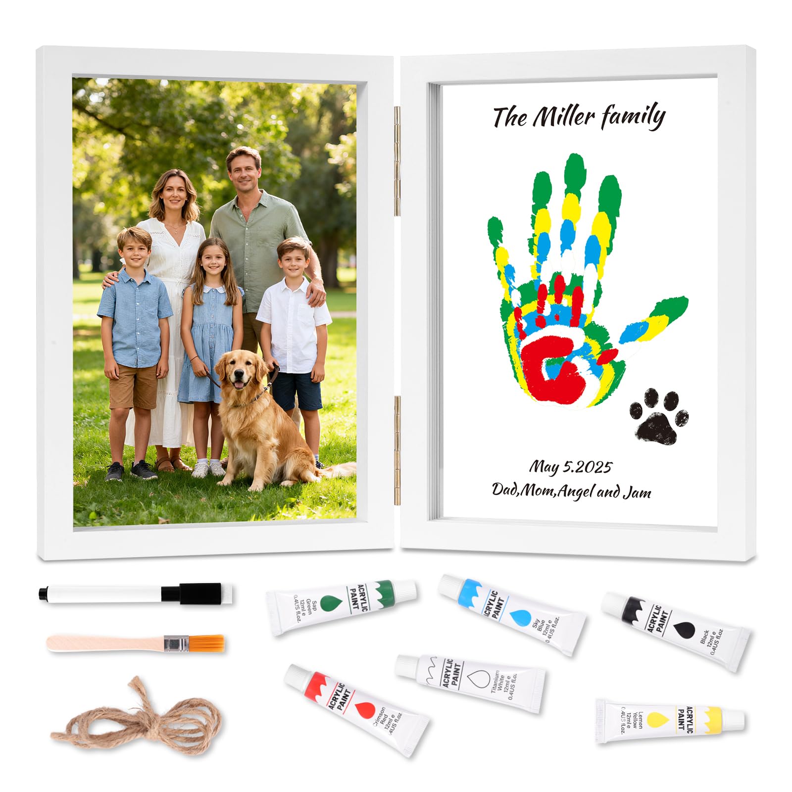 Nabance Family Handprint Kit frame assembled for a lasting keepsake display.