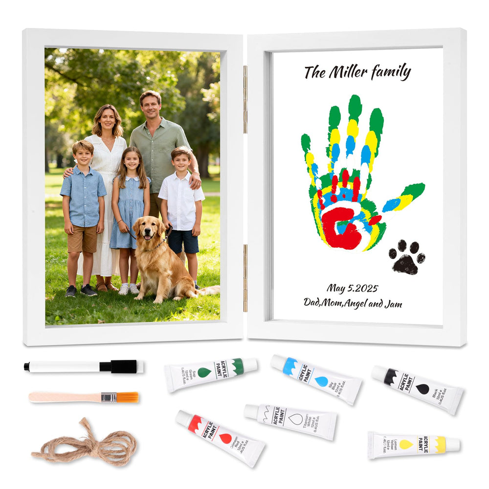 Nabance Family Handprint Kit frame assembled for a lasting keepsake display.