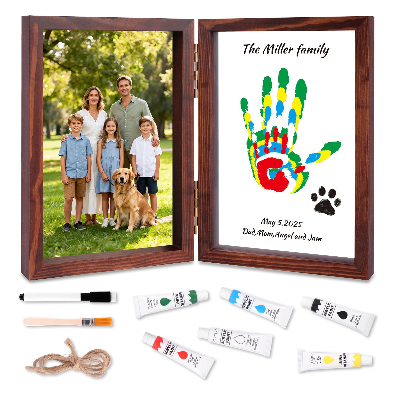 Nabance Family Handprint Kit frame close-up highlights the keepsake potential.