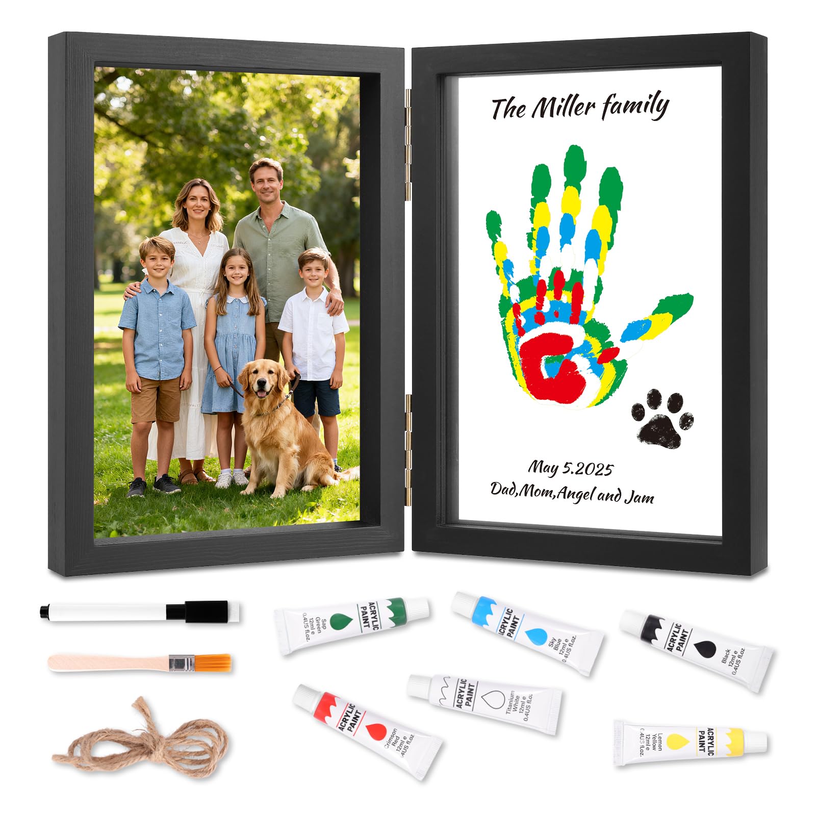 Nabance Family Handprint Kit frame close-up, a cherished family keepsake