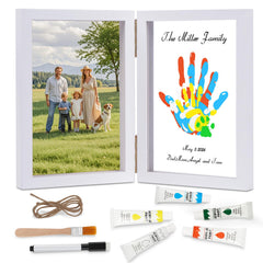 Nabance Family Handprint Kit frame ready for wall display