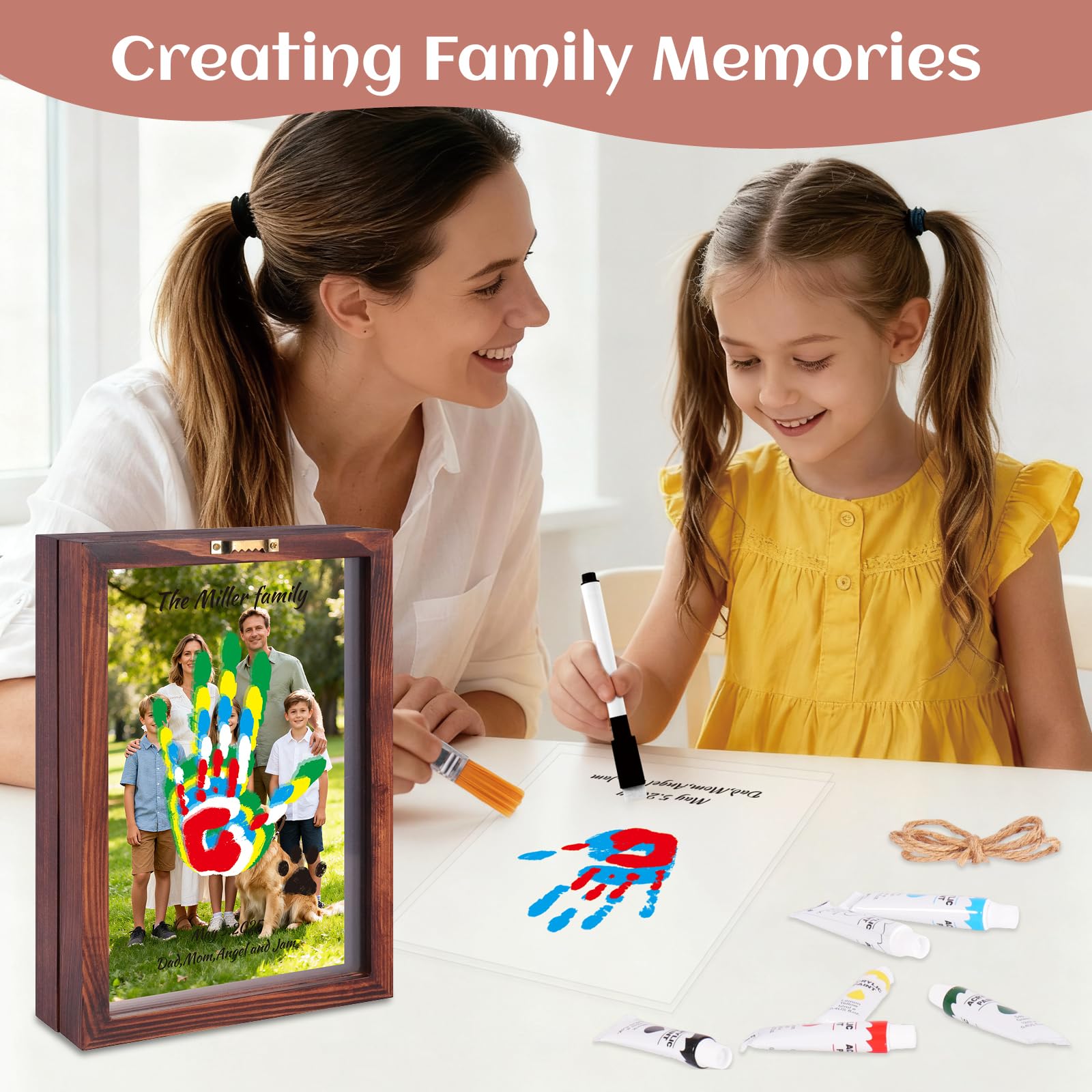 Nabance family handprint kit paint colors displayed for vibrant, child-safe art sessions.