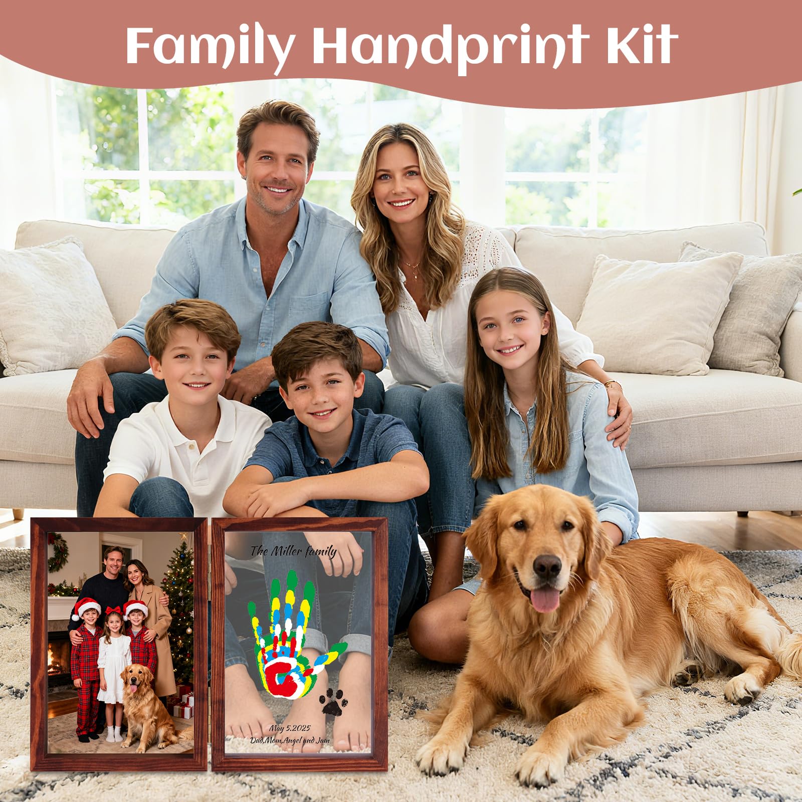 Nabance paw print option shown alongside baby handprints for pets.