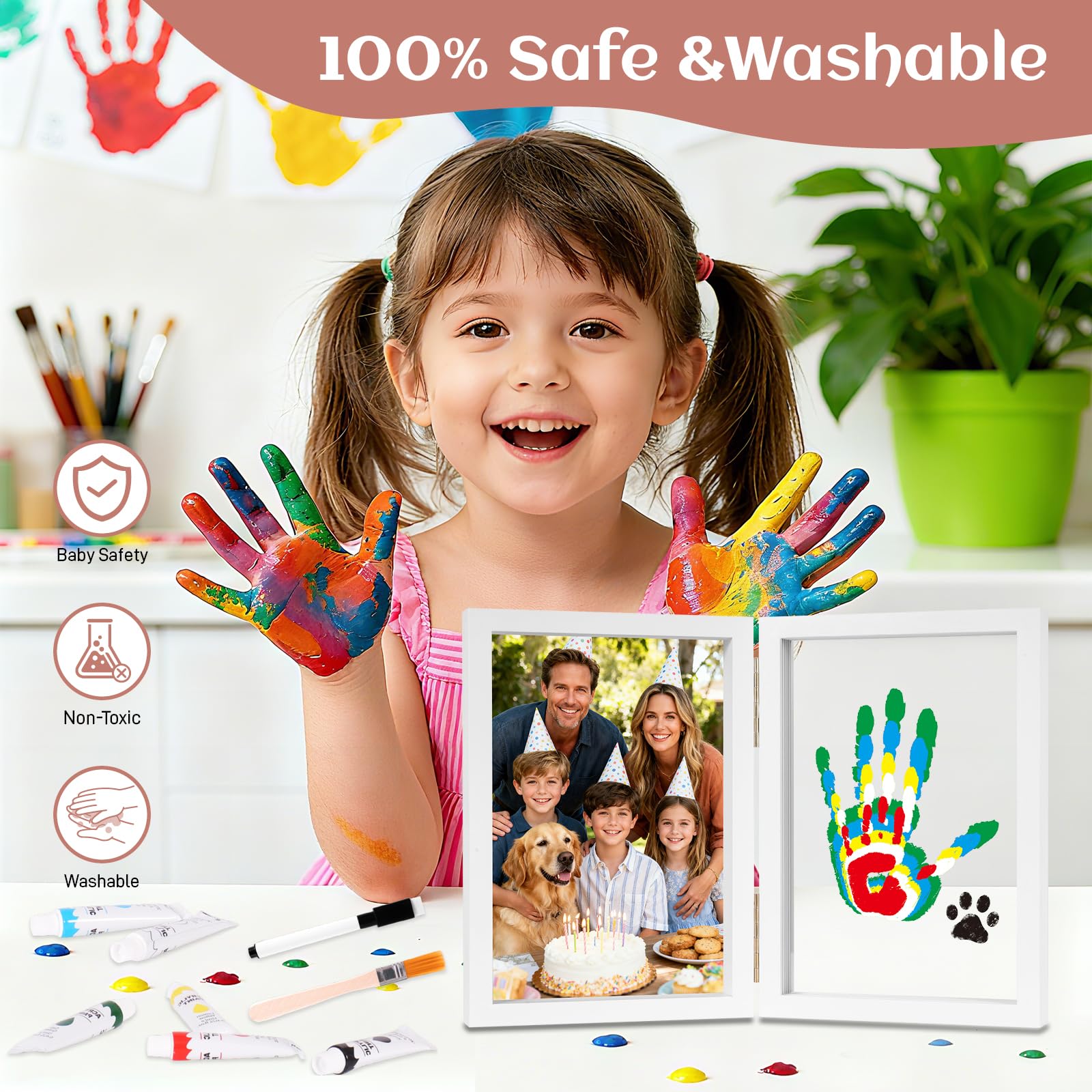 Nabance handprint brush included for smooth, precise impressions.
