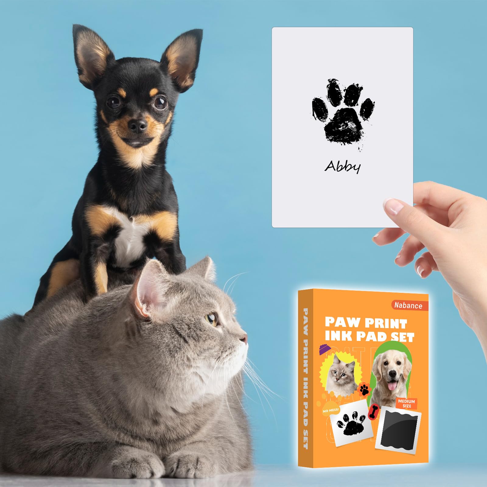 Nabance imprint cards set for durable baby and pet prints.