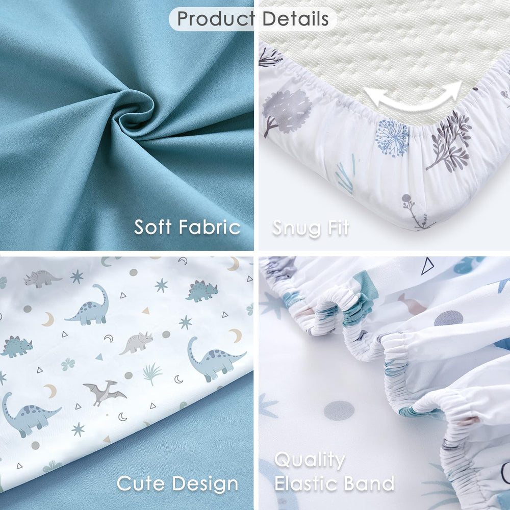 NacoMoco bassinet sheets leaf pattern complements calm nursery vibe.