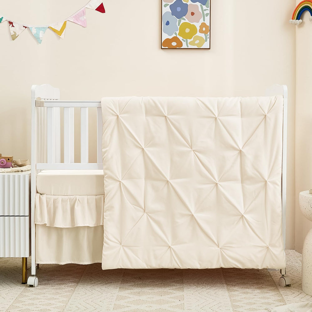 NacoMoco crib sheet close-up demonstrates silky, breathable microfiber for comfortable sleep.