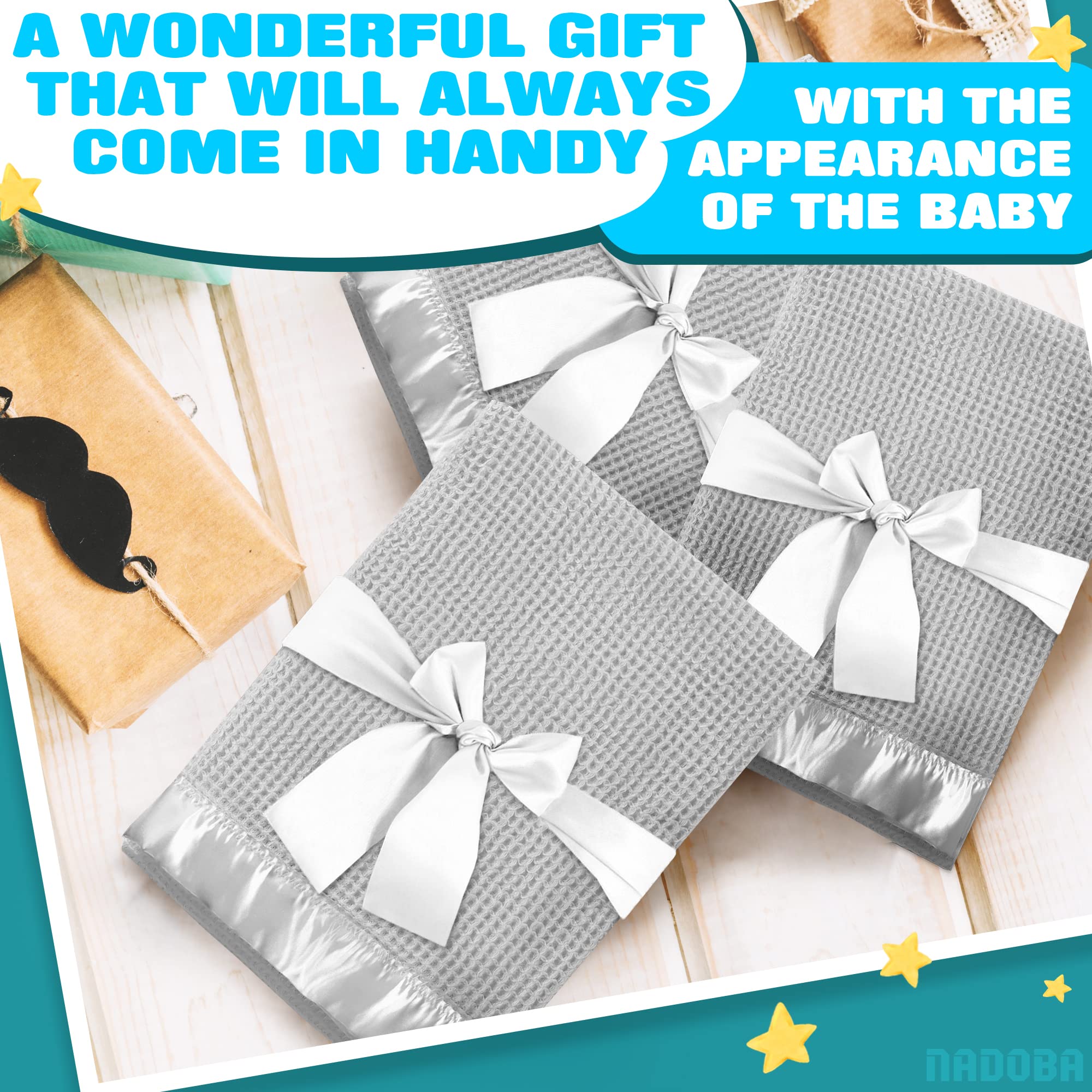 NADOBA gift-ready waffle texture blanket ideal as a thoughtful newborn gift