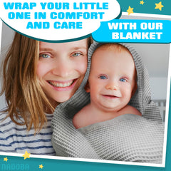 NADOBA unisex soft neutral color blanket suitable for boys and girls, quick-drying