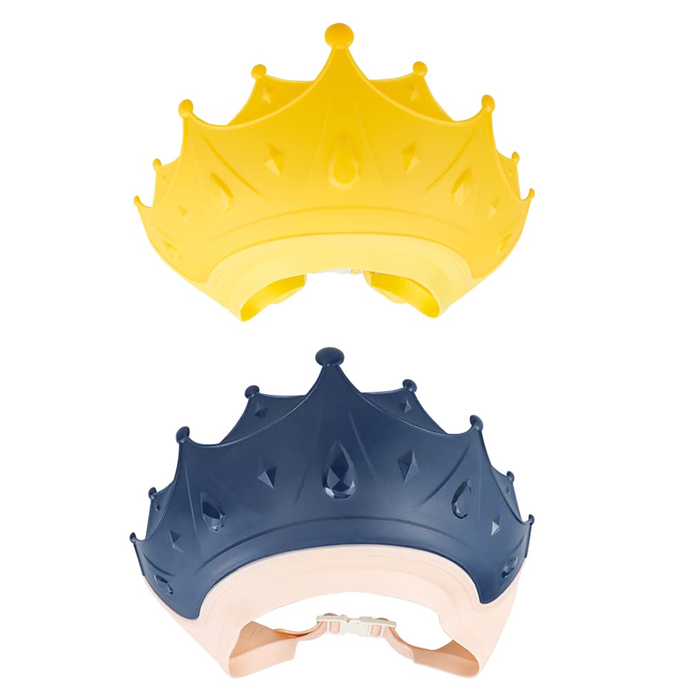 NAIHOD baby shower cap crown design protects eyes during bath time.