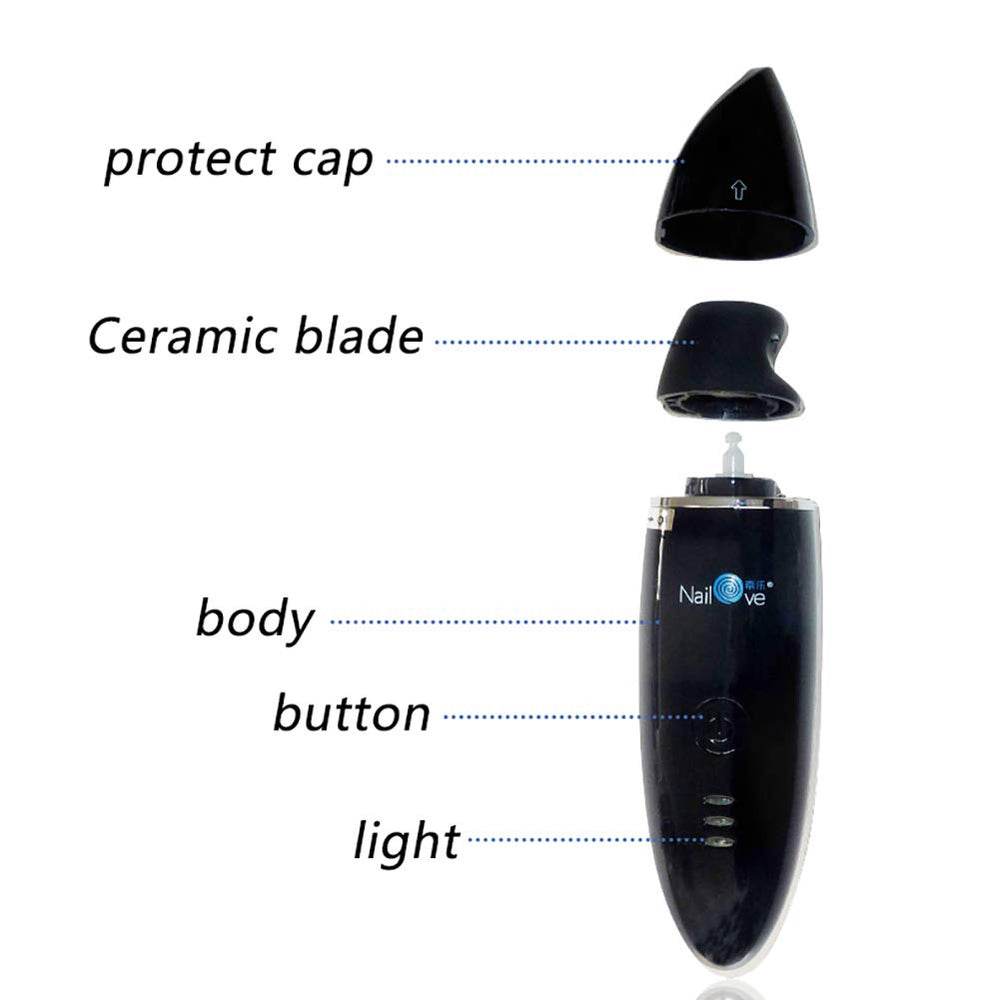 Nailove NL8108 built-in vacuum captures debris for a cleaner workspace.