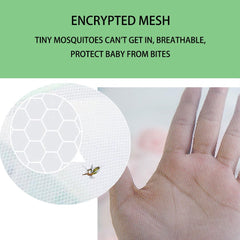 Nakazawa baby crib blue net offers clear visibility and insect guard
