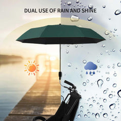 Nakazawa umbrella demonstrating 360 degree steering for flexible coverage