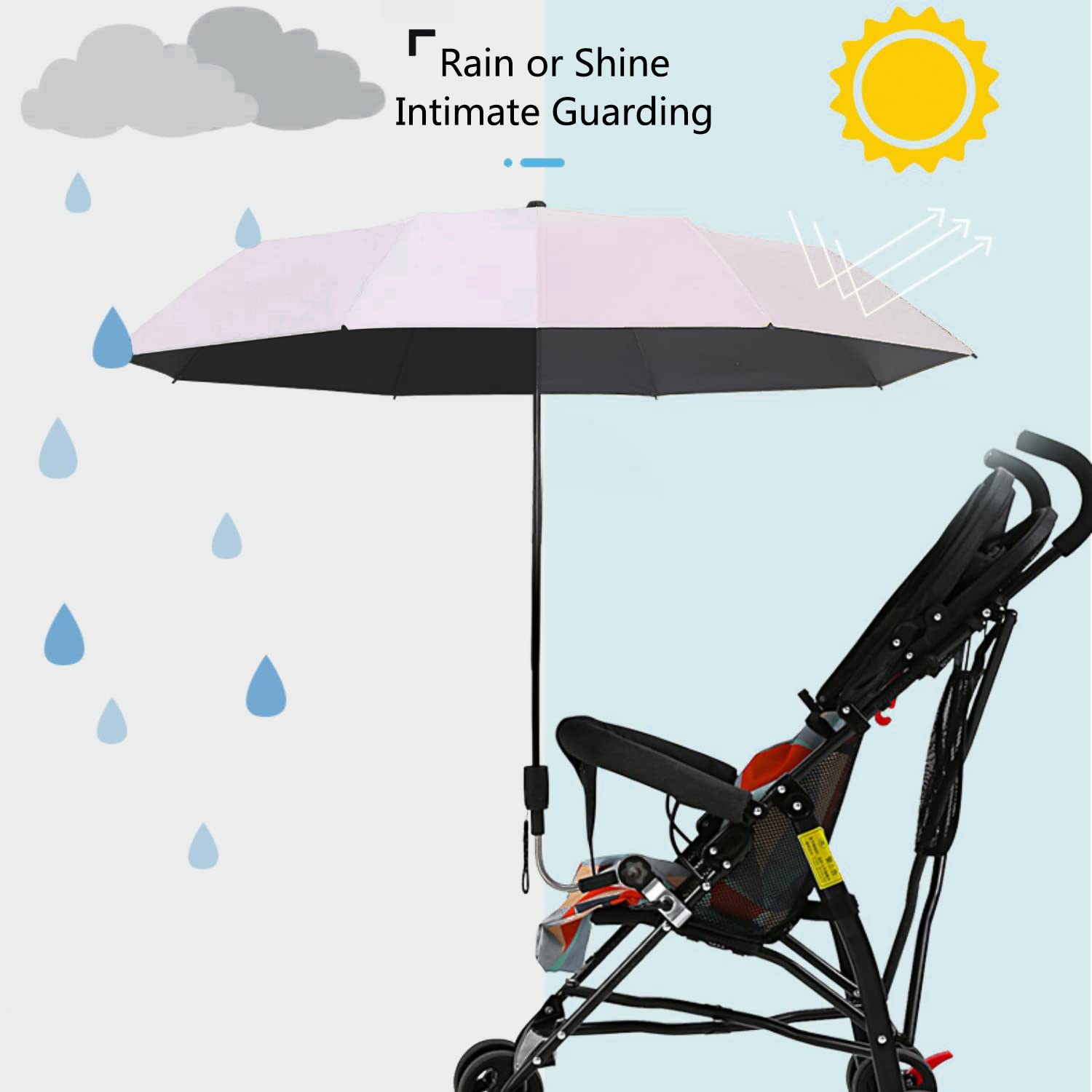 High-density, waterproof material on Nakazawa parasol in use.