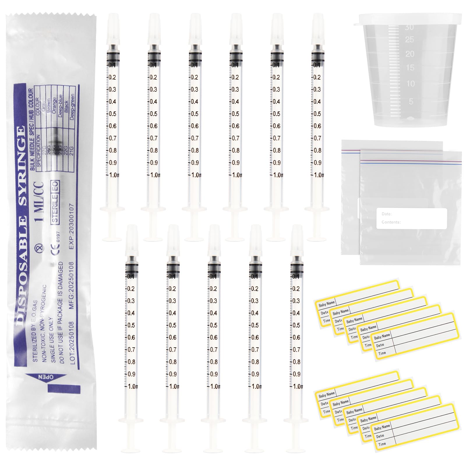 Nakyegop colostrum syringe kit with 50 pieces for precise sample collection.