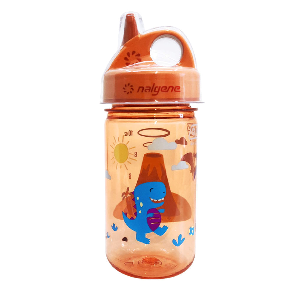 Nalgene Grip-N-Gulp side indents offer easy grip for little hands.