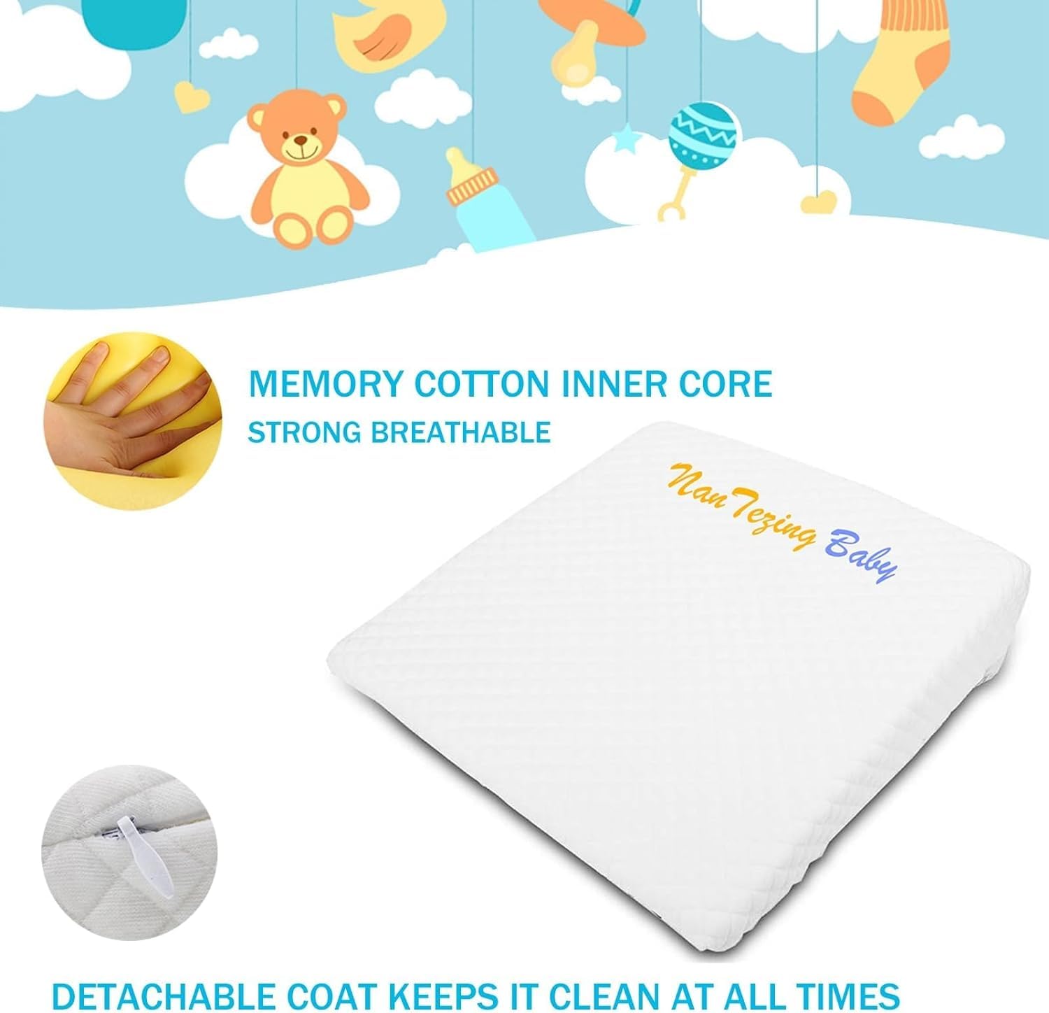 NAN TEZINGBABY removable cover close-up for easy cleaning and care